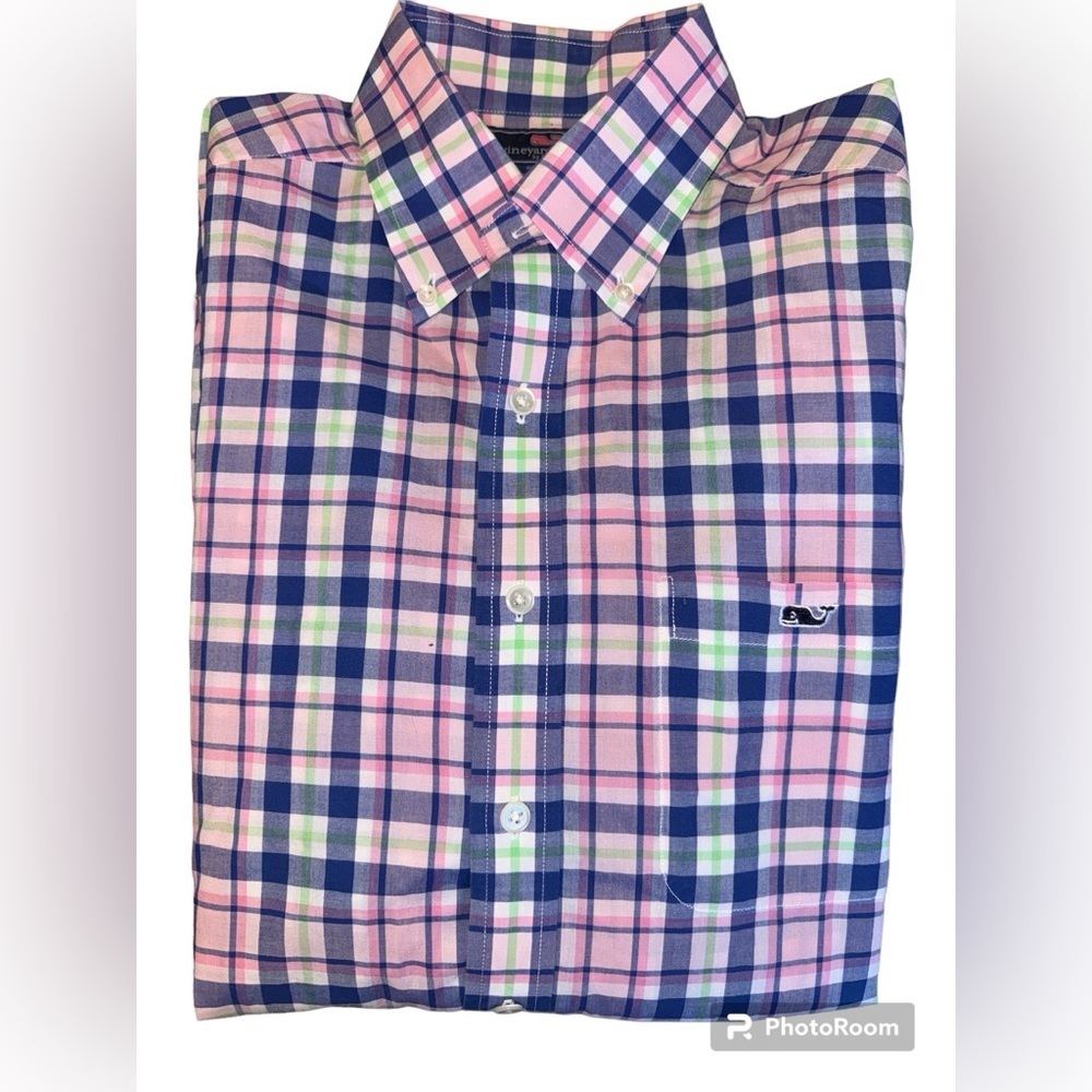 Vineyard Vines Slim Fit Tucker Plaid Button Down Shirt Men’s M